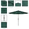 Pure Garden 10-Foot Outdoor Patio Umbrella, Hunter Green 50-LG1176 - alternate 5